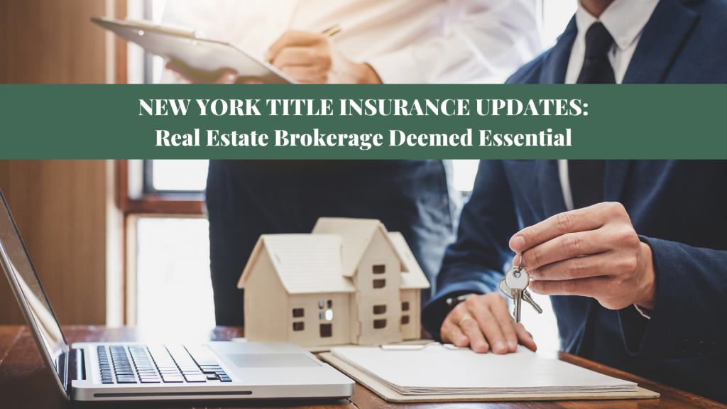 New York Title Insurance Updates